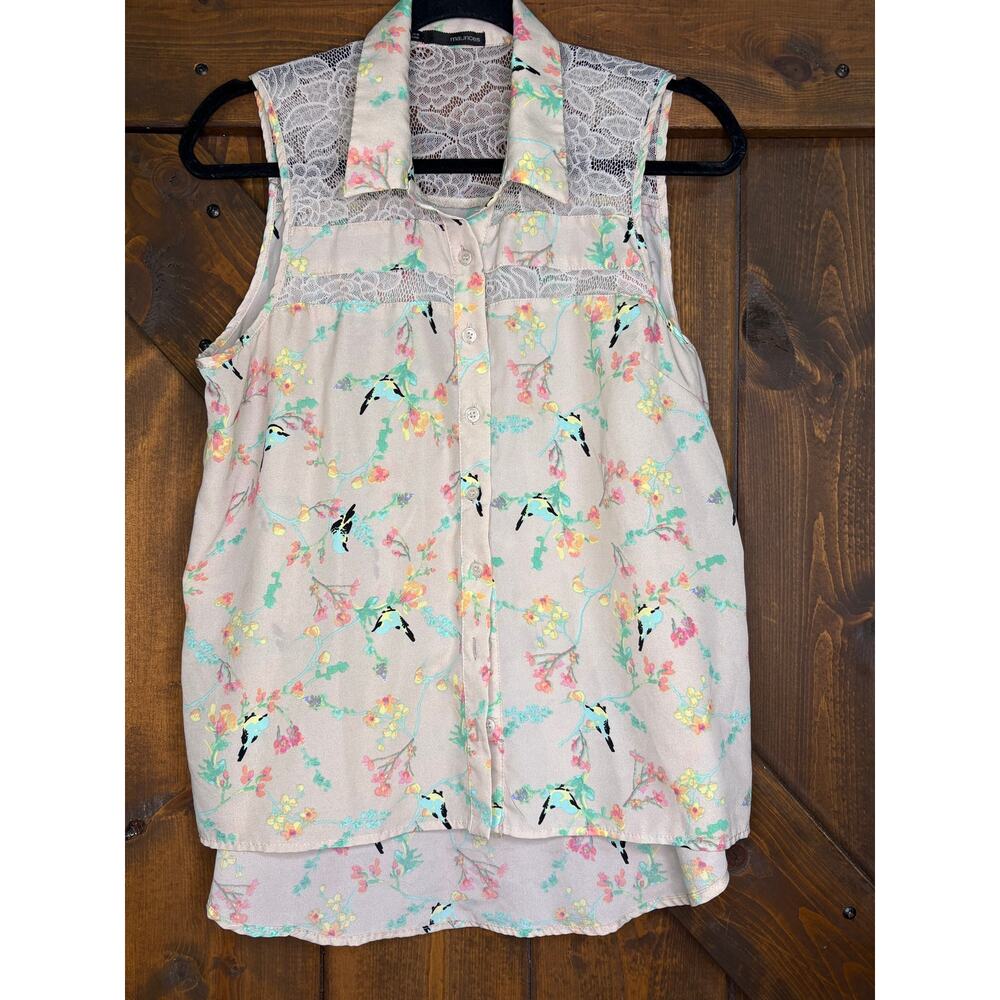 Maurices women’s large sleeveless button-down blouse shirt